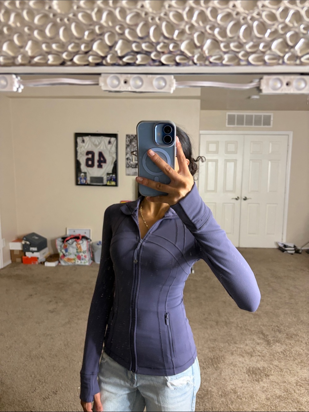lululemon athletica Deep Navy-Purple Full-Zip Athletic Jacket